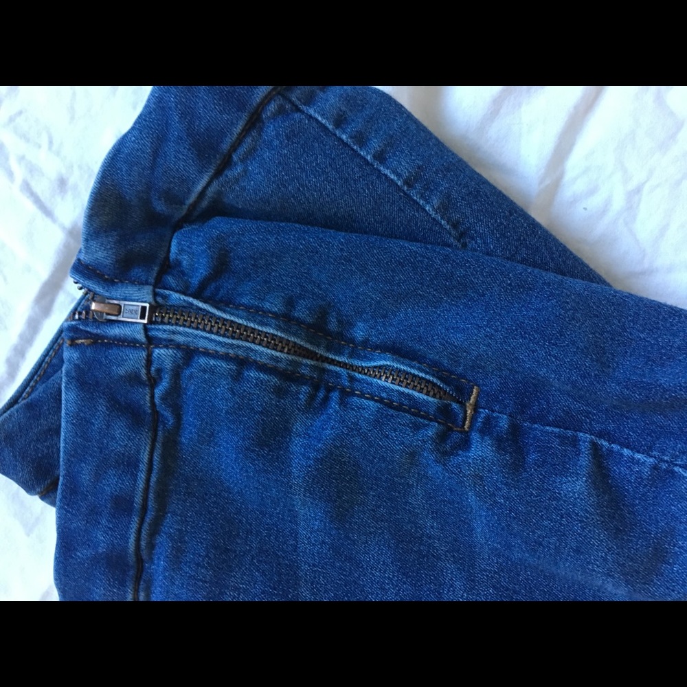 free people high rise skinny stretch zip jeans